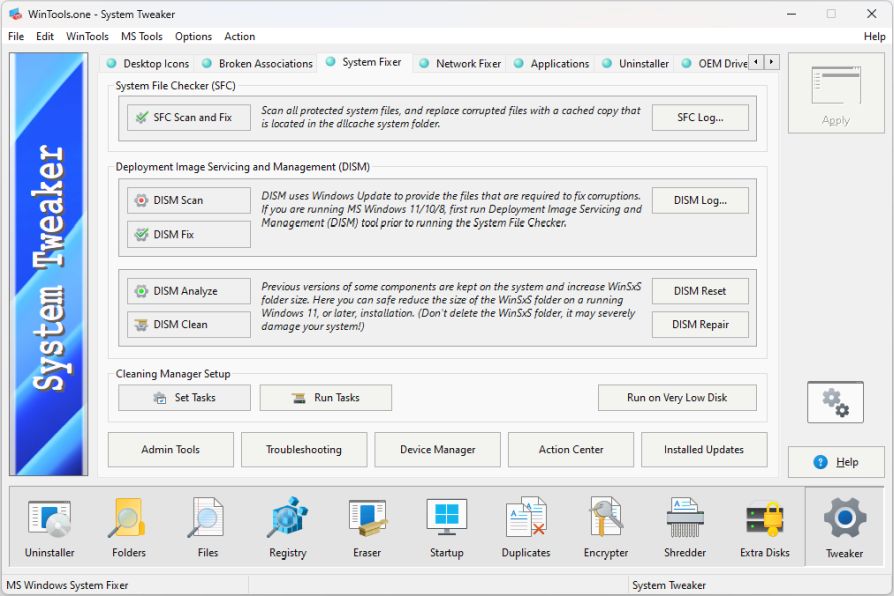 WinTools.one System Tweaker