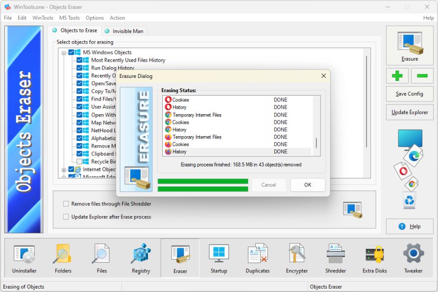 WinTools.one Objects Eraser