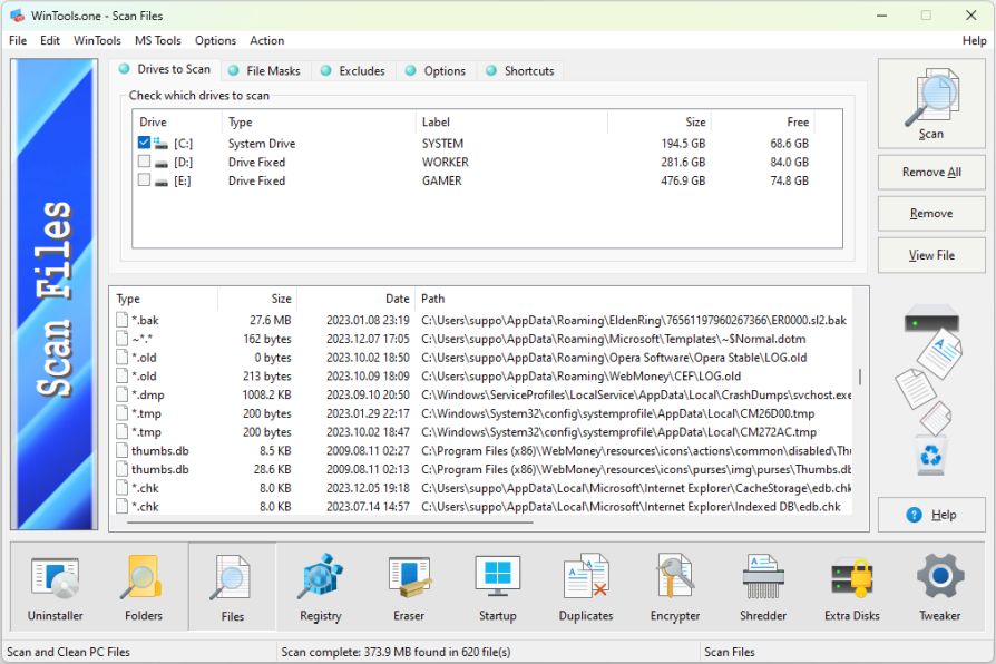 WinTools.net Scan Files