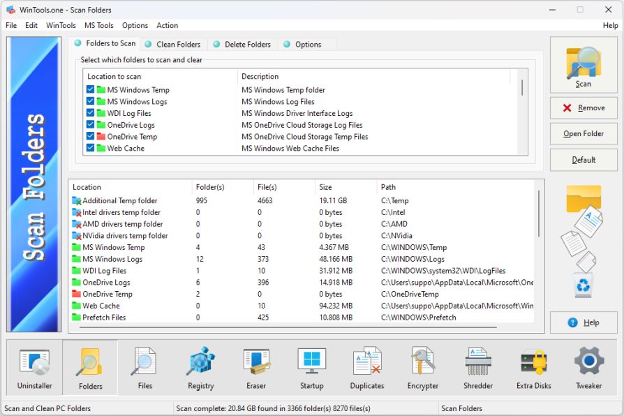 WinTools.net Scan Folders